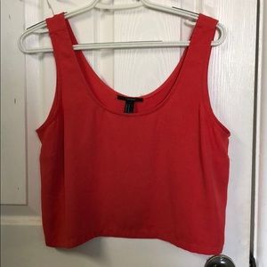 Neon orange crop top